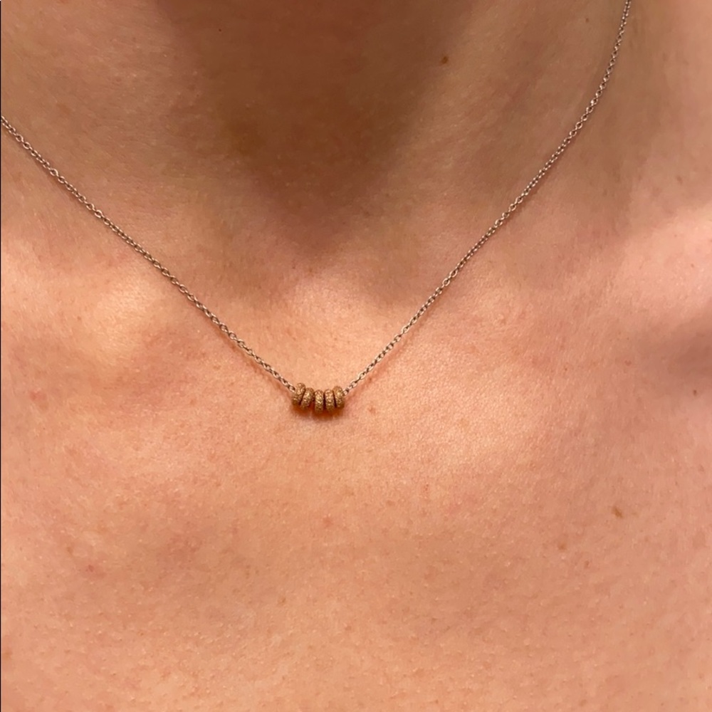Rose gold (14K) and Sterling Silver Necklace